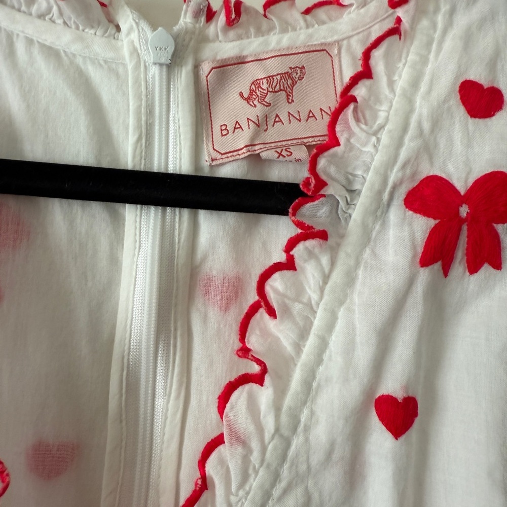 Banjanan White Maxi Dress with Red Accents - Picture 6 of 8